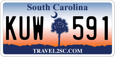 SC license plate KUW591
