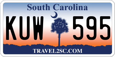 SC license plate KUW595