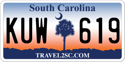 SC license plate KUW619