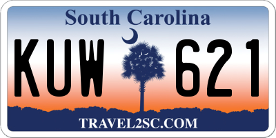 SC license plate KUW621
