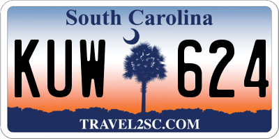 SC license plate KUW624