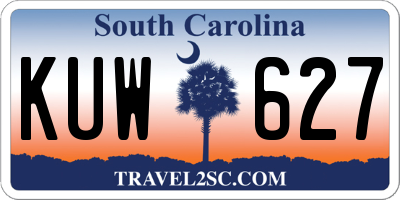 SC license plate KUW627
