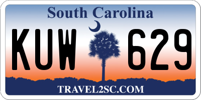 SC license plate KUW629