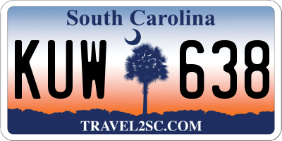 SC license plate KUW638