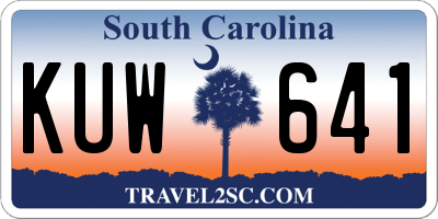 SC license plate KUW641