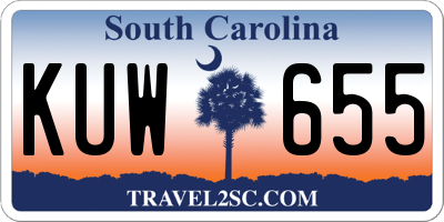 SC license plate KUW655