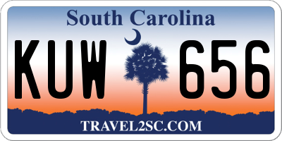 SC license plate KUW656