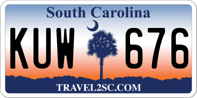 SC license plate KUW676