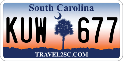 SC license plate KUW677