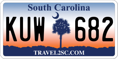 SC license plate KUW682