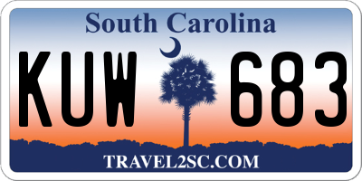 SC license plate KUW683