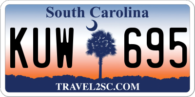 SC license plate KUW695