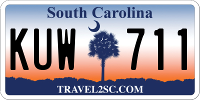 SC license plate KUW711