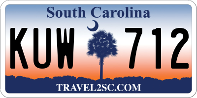 SC license plate KUW712
