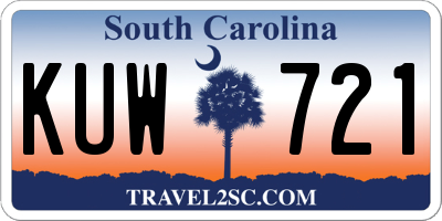 SC license plate KUW721