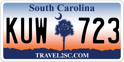 SC license plate KUW723