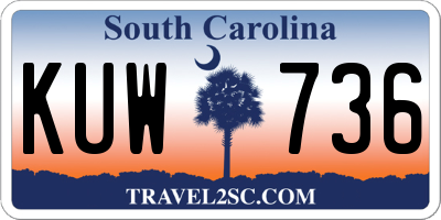 SC license plate KUW736