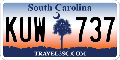SC license plate KUW737