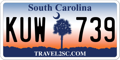 SC license plate KUW739