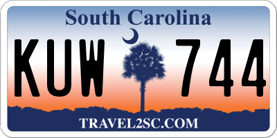 SC license plate KUW744
