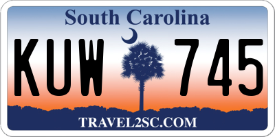 SC license plate KUW745