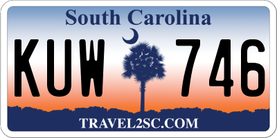 SC license plate KUW746