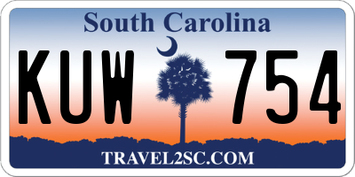 SC license plate KUW754