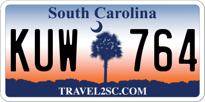 SC license plate KUW764