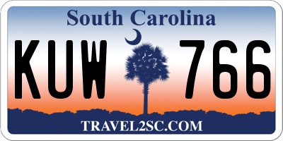 SC license plate KUW766