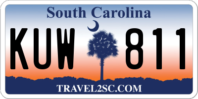 SC license plate KUW811