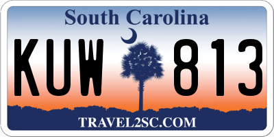 SC license plate KUW813