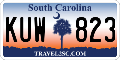 SC license plate KUW823