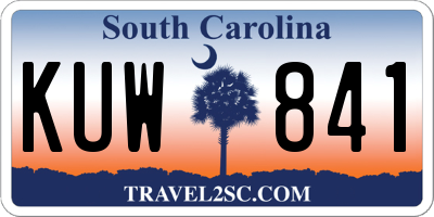 SC license plate KUW841