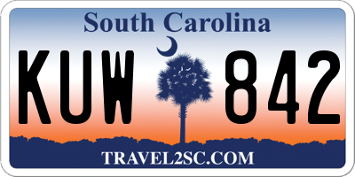 SC license plate KUW842