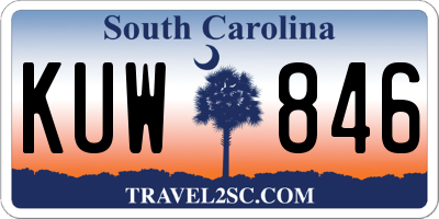 SC license plate KUW846