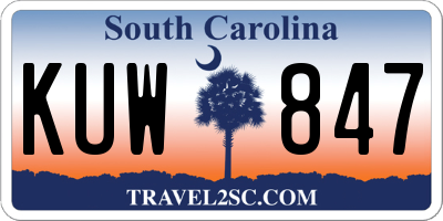 SC license plate KUW847