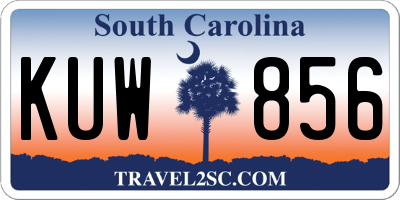 SC license plate KUW856