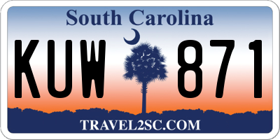 SC license plate KUW871