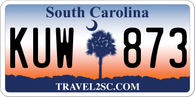 SC license plate KUW873