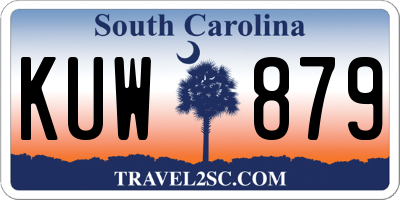 SC license plate KUW879