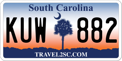 SC license plate KUW882