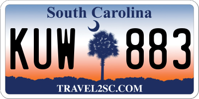 SC license plate KUW883