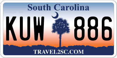 SC license plate KUW886