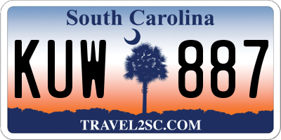 SC license plate KUW887