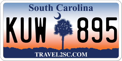 SC license plate KUW895