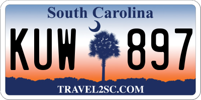 SC license plate KUW897