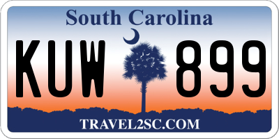 SC license plate KUW899