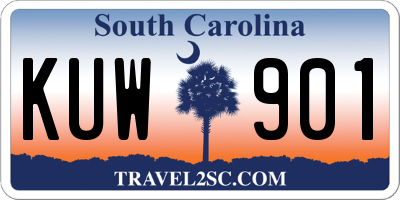 SC license plate KUW901