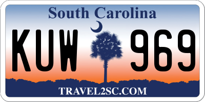 SC license plate KUW969
