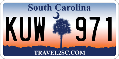 SC license plate KUW971